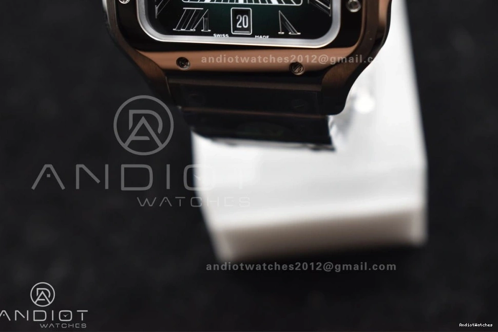 SmartLinks Edition Bracelet de Dial on 1:1 MIYOTA Youthful Green Cartier Santos BVF Best SS 1057 40mm 0509